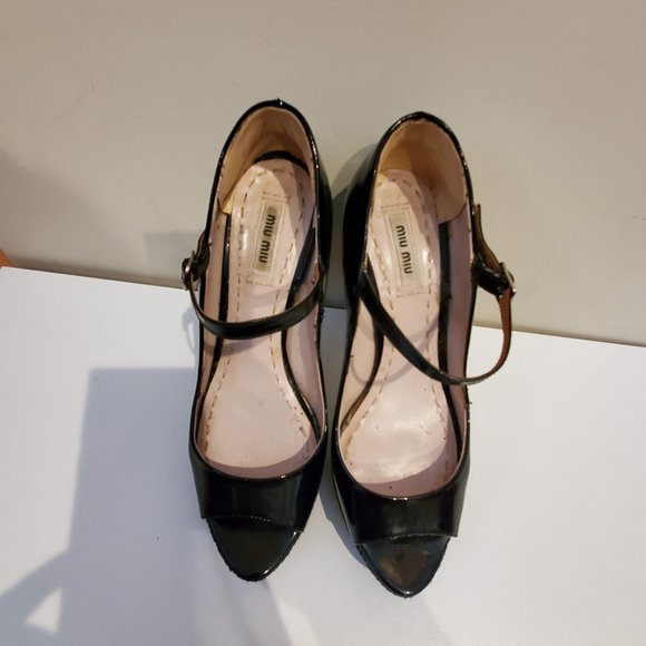 Miu Miu black patent leather platform heels - Picture 5 of 12